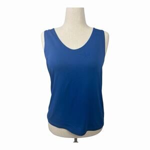 Lillian Nicole Womens XL Blue Sleeveless Tank Top Stretch Made in USA